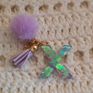Purple and Gold Kids Keychain Accessory